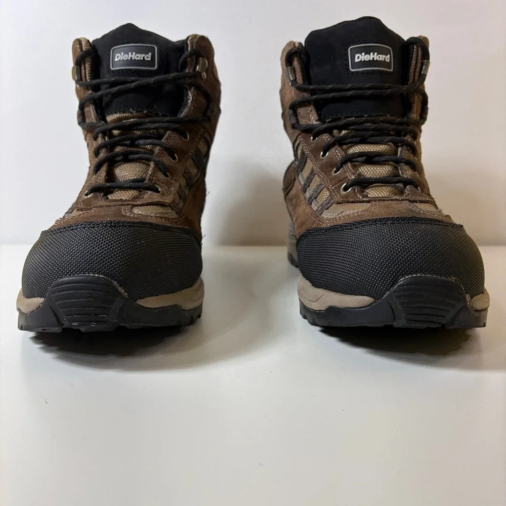 DieHard Men Mars Steel Toe Work Boot 13W Brown Oil Slip Resistant Safety Utility